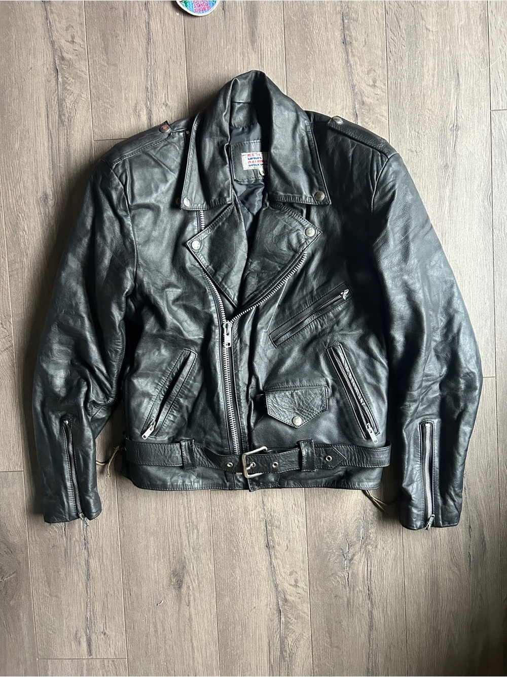 Vintage Leather Motorcycle Jacket